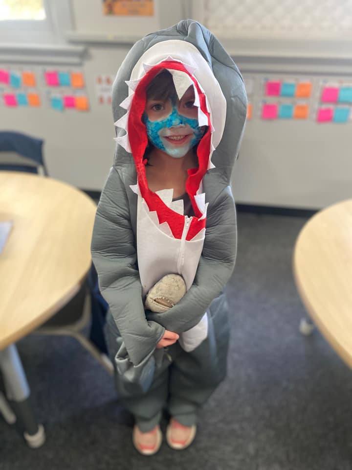 Renmark North Primary School student Kendall Ruediger, 6, as Baby Shark.