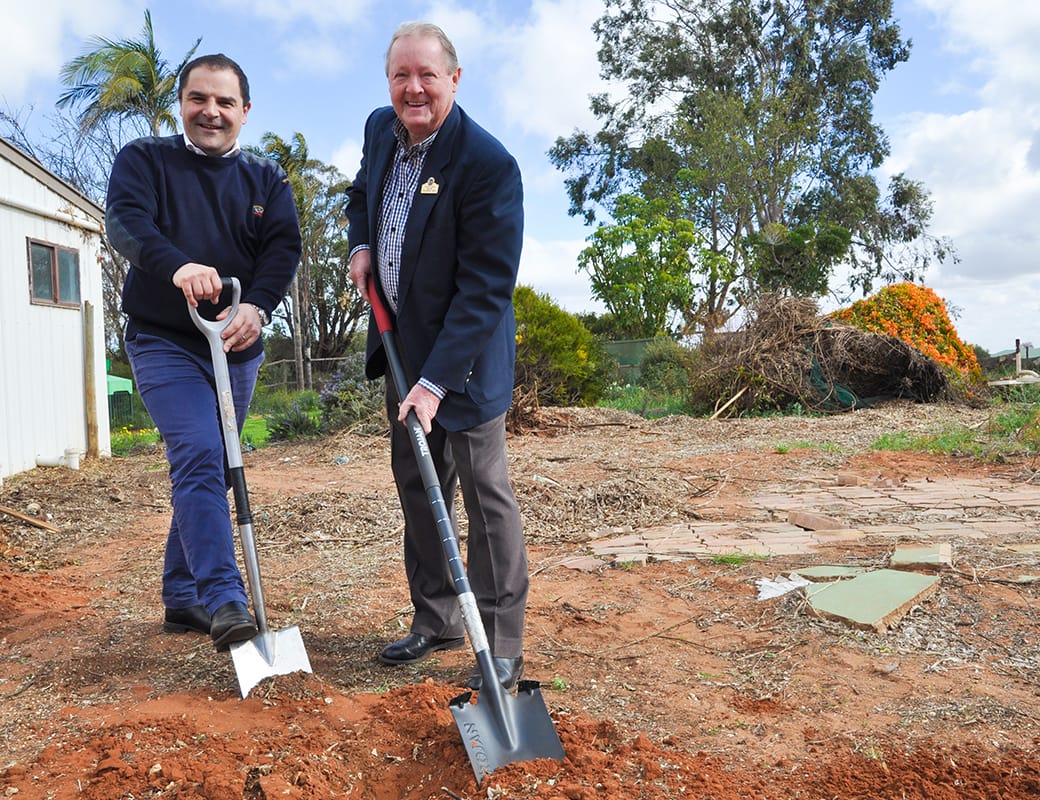 Breaking ground for new Men’s Shed