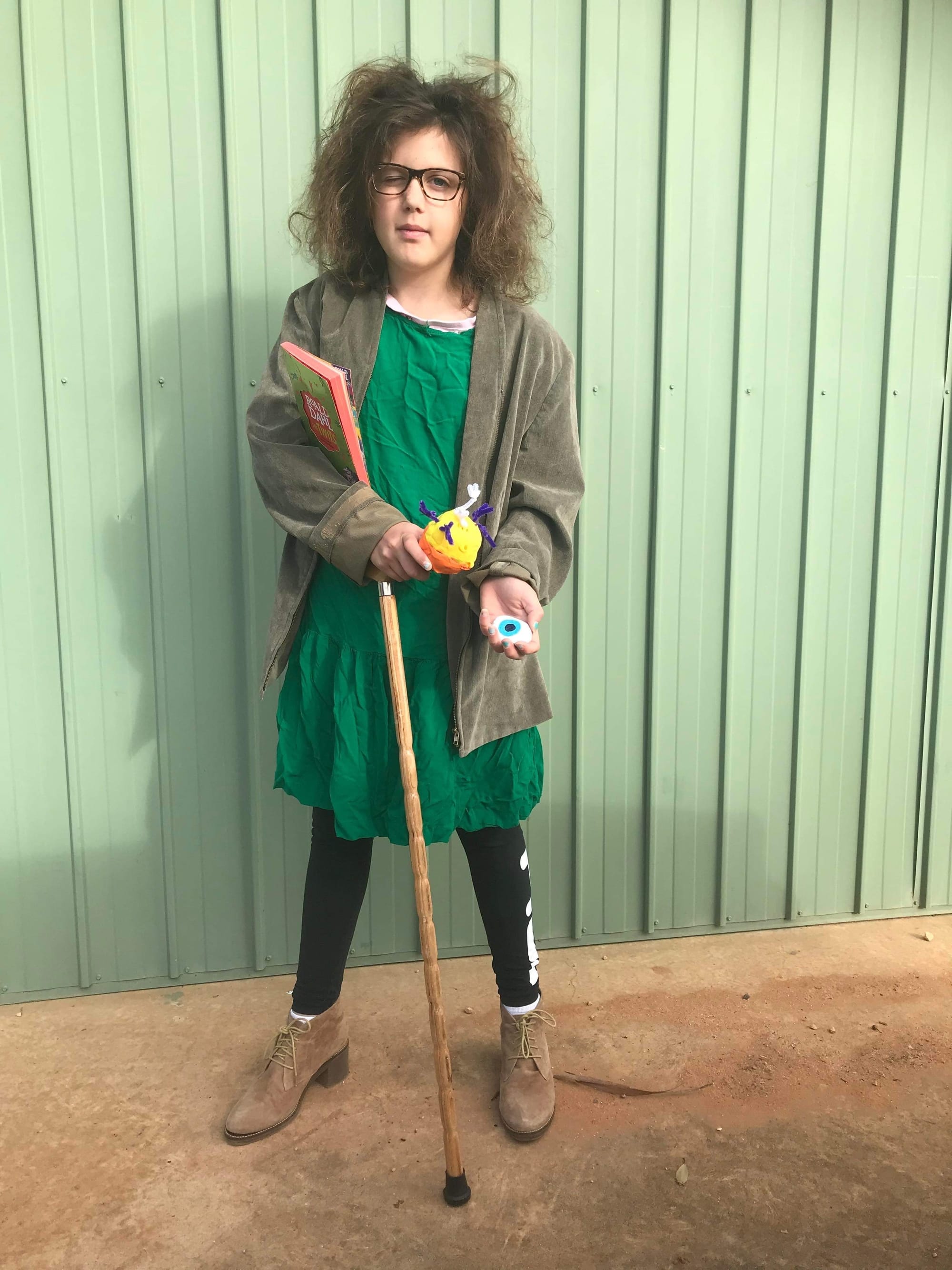 Monash Primary School student Marni Barton-Ancliffe, 10, as Mrs Twit.