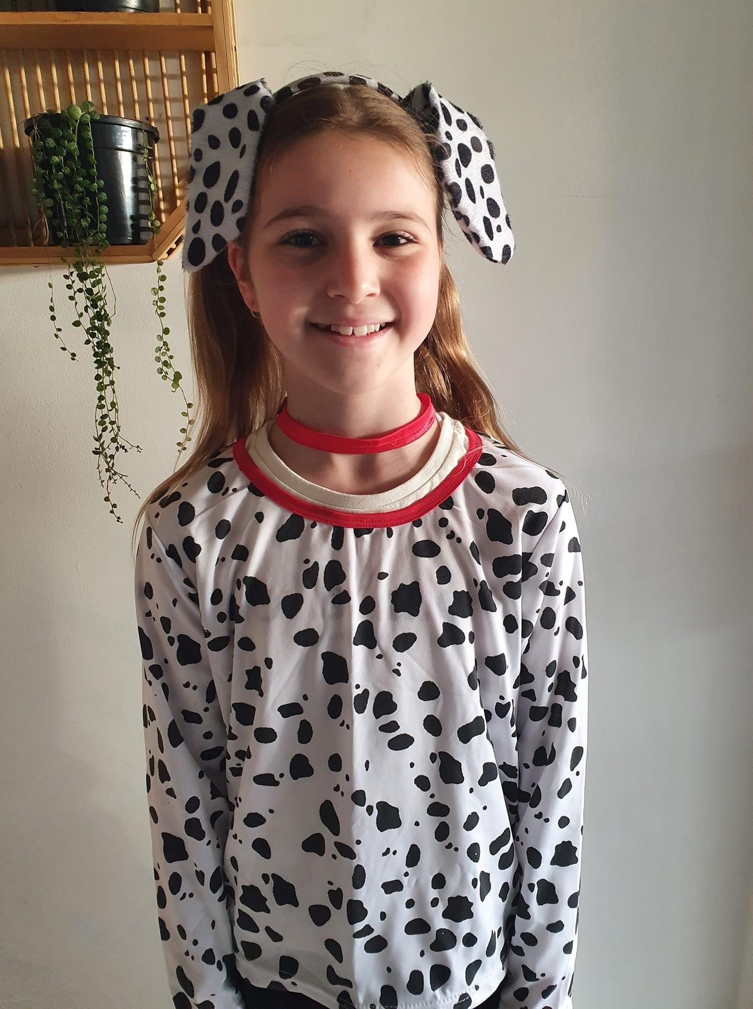 Renmark Primary School student Mia Robertson, 10, as a dalmatian from 101 Dalmatians.