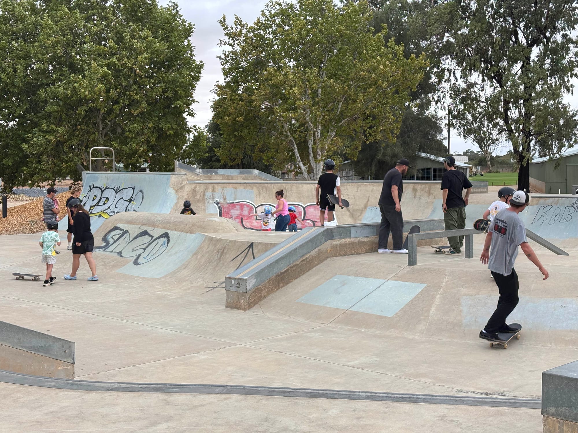 Skateboarding in Loxton at the Rumble Roadshow