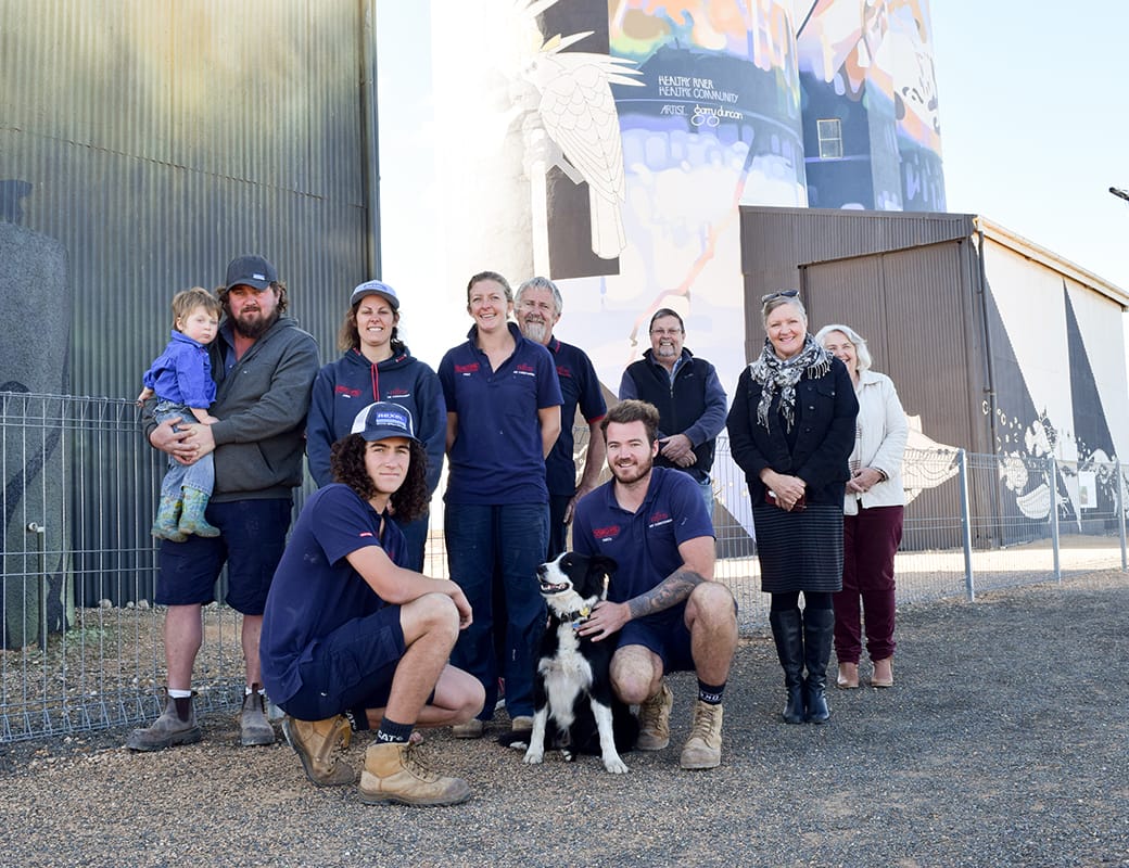 Waikerie silos light up the night