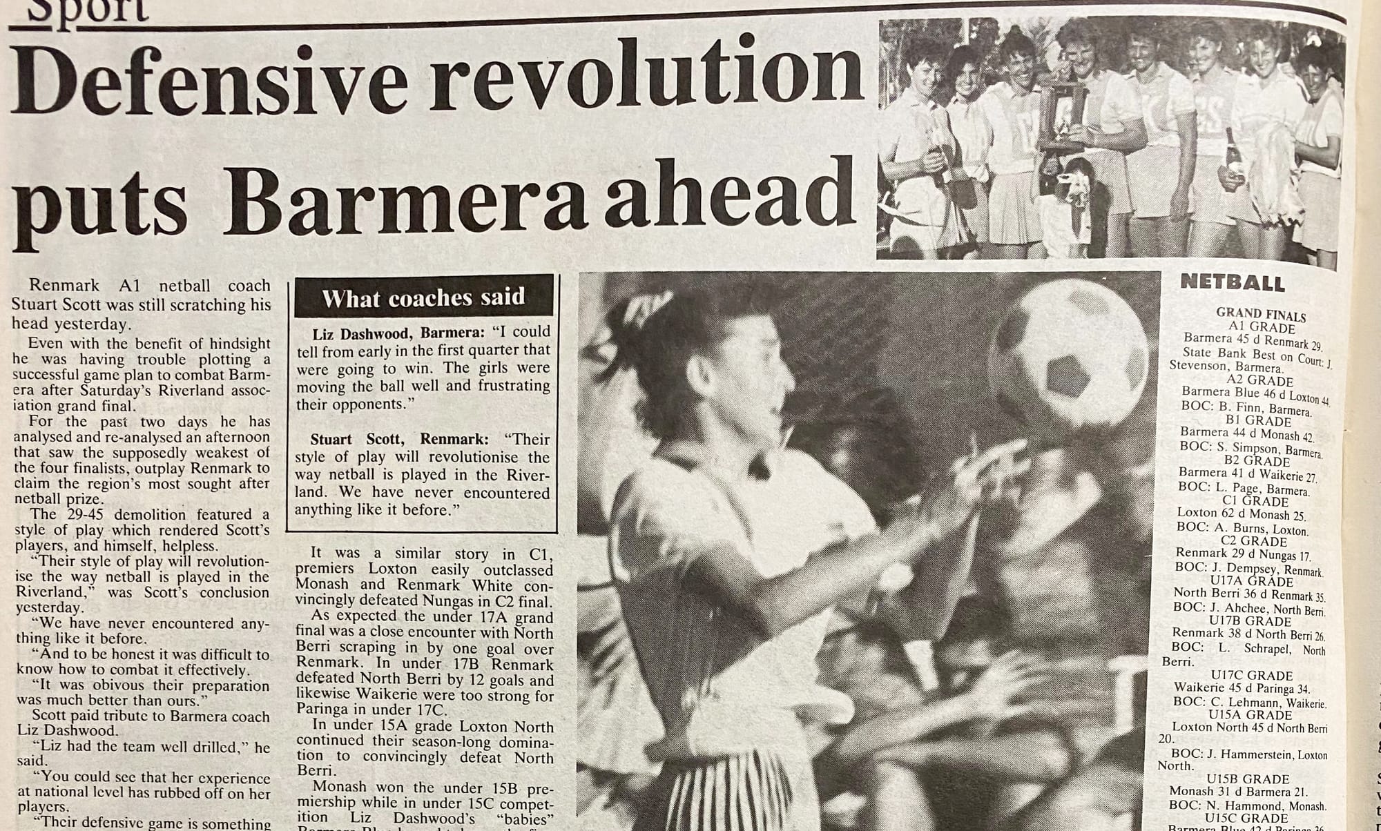 1990: When Barmera ruled Riverland netball