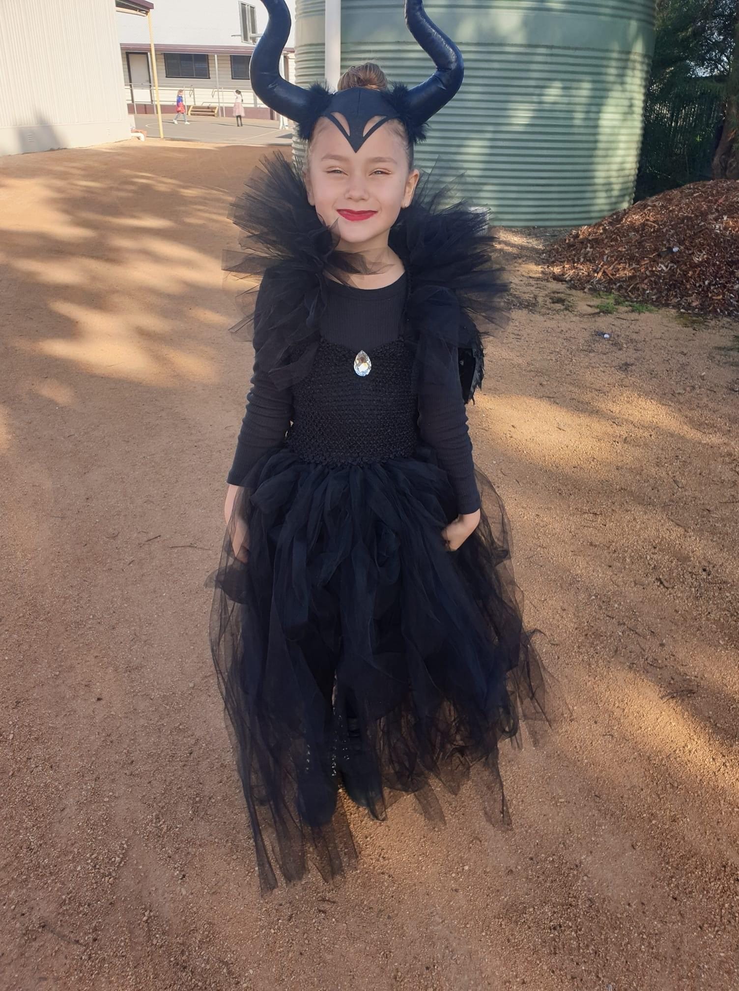 Monash Primary School student Mia-lee Honeyman, 6, as Maleficent. 