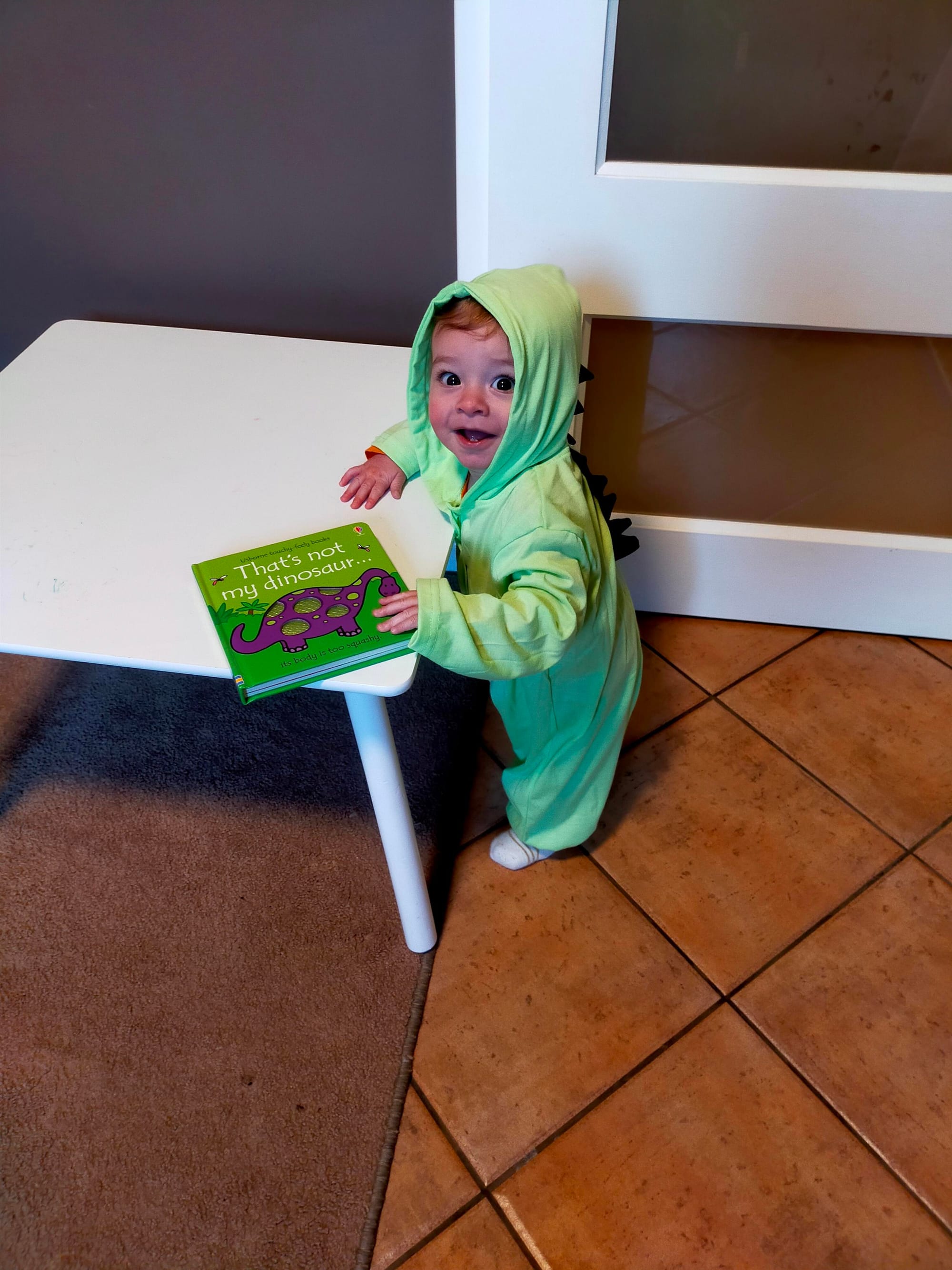 Loxton District Children Centre’s Max Lipacis, 9.5 months, as a dinosaur from That’s Not My Dinosaur.