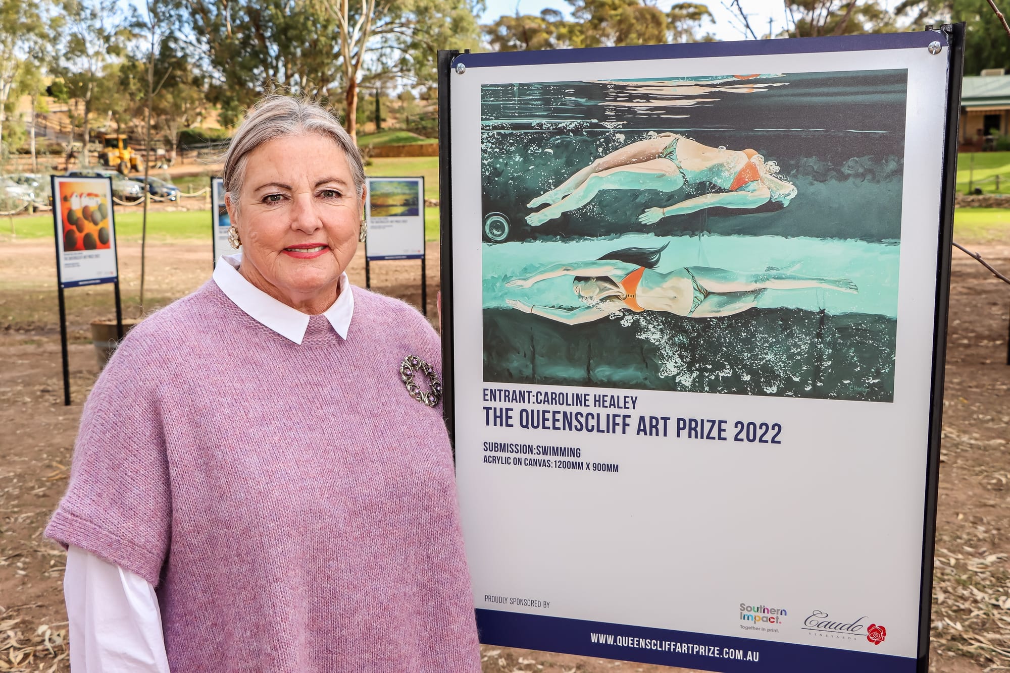 River backdrop to Cadell exhibition