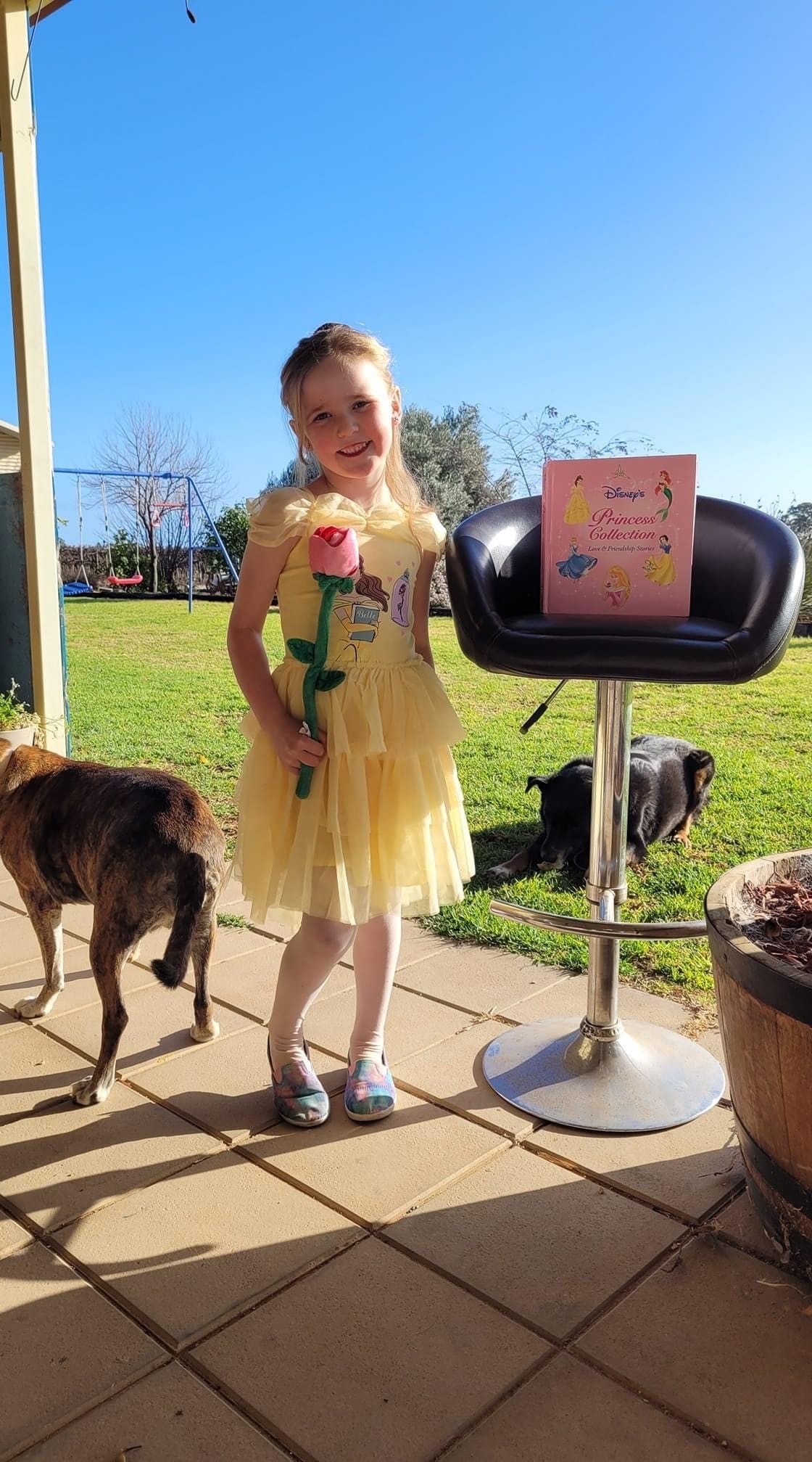 Cobdogla Primary School student Mia Hallam, 6, as Belle from Beauty and the Beast.