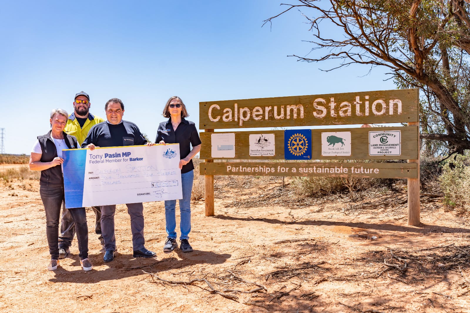 Pasin backs Calperum volunteers and programs