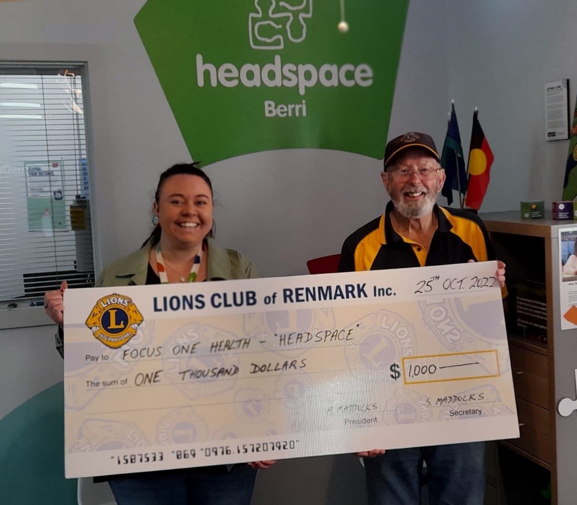 Lions donation providing important local mental health support