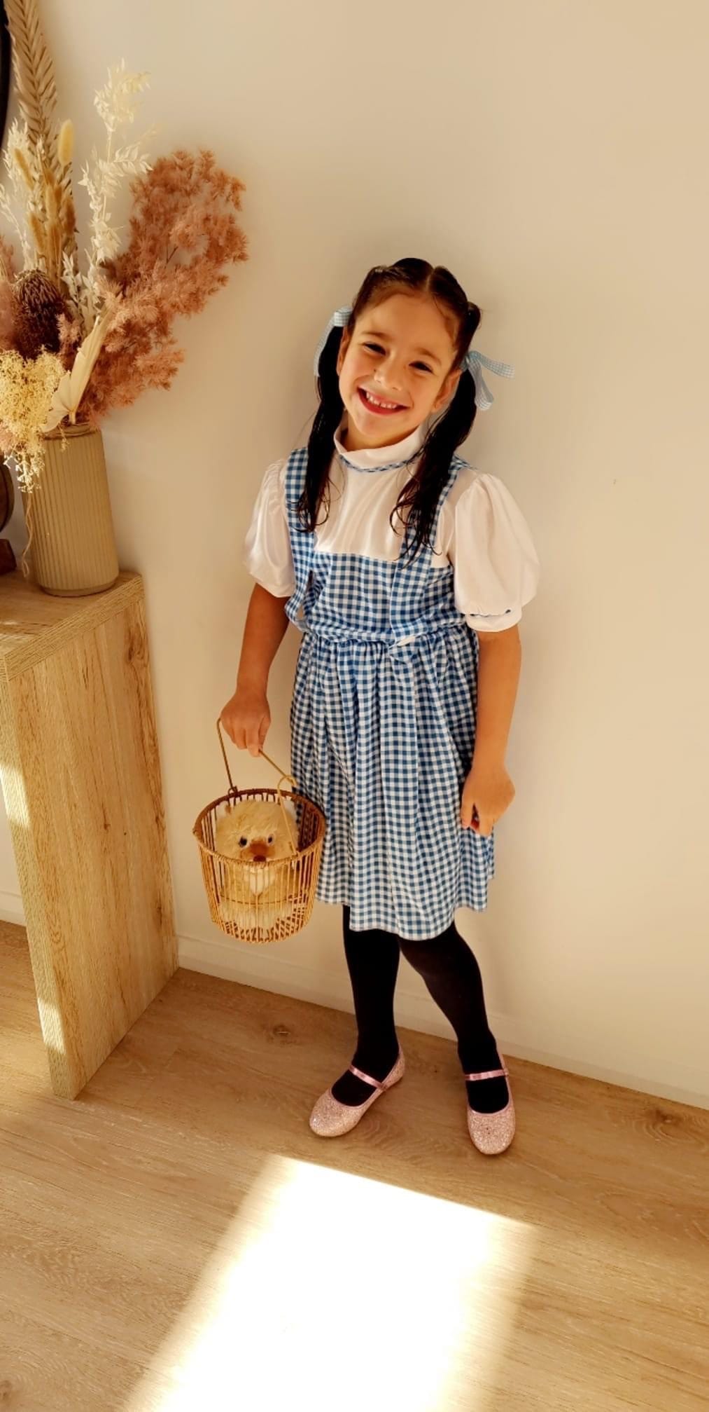 Renmark Primary School student Miah Dimas, 8, as Dorothy with her dog Toto from The Wizard of Oz.
