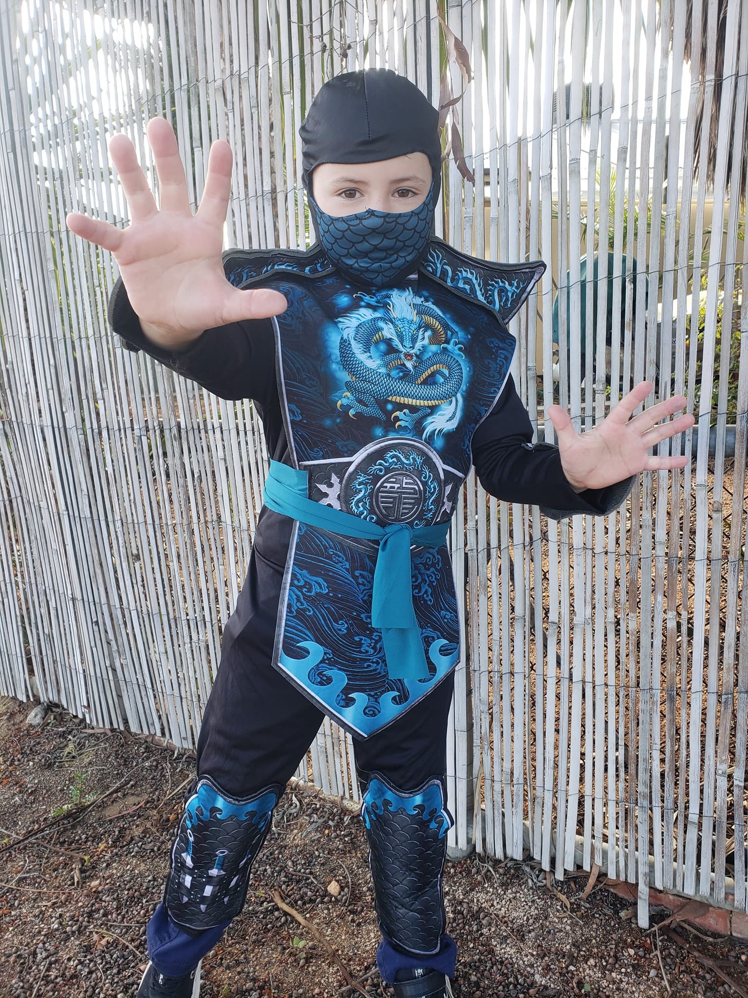 Jacob Raeder, 6, as Sub-Zero from Mortal Kombat.