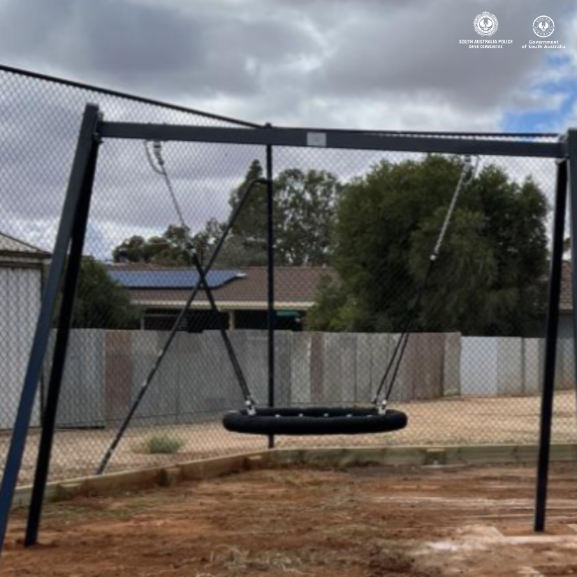 Swing stolen from a Loxton School