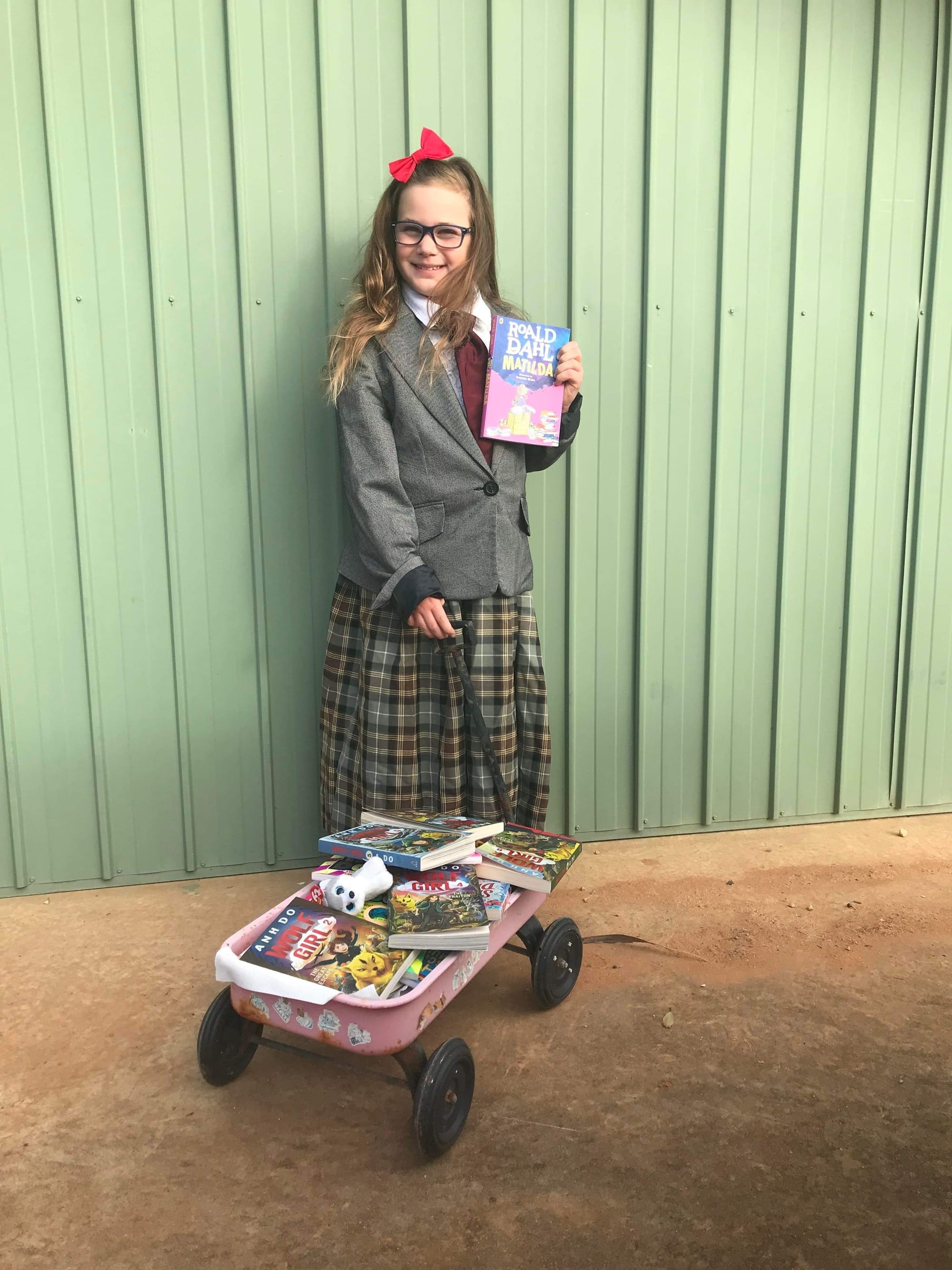 Monash Primary School student Kiki Barton-Ancliffe, 7, as Matilda.