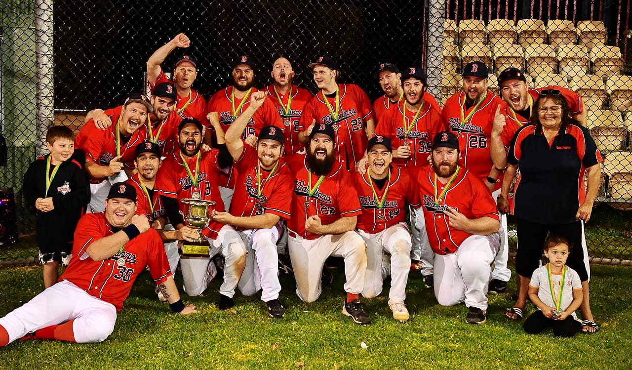 Riverland baseball painted Red