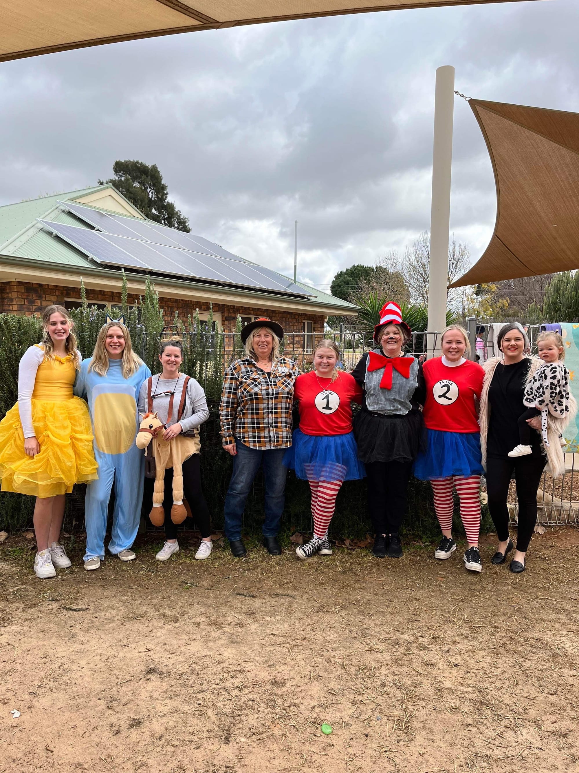 The Loxton District Children’s Centre – Woodleigh educator group during Book Week. Pictured are (from left): Hannah Meredith, Amber Marincus, Nicole Heinrich, Kerry Hopper, Grace Cullen, Jodie Meredith, Cassedy Rossack, April Watson and Macey Watson.