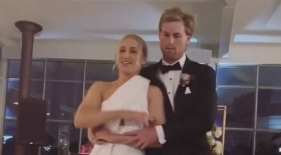 Luke and Dasha tie the knot in style