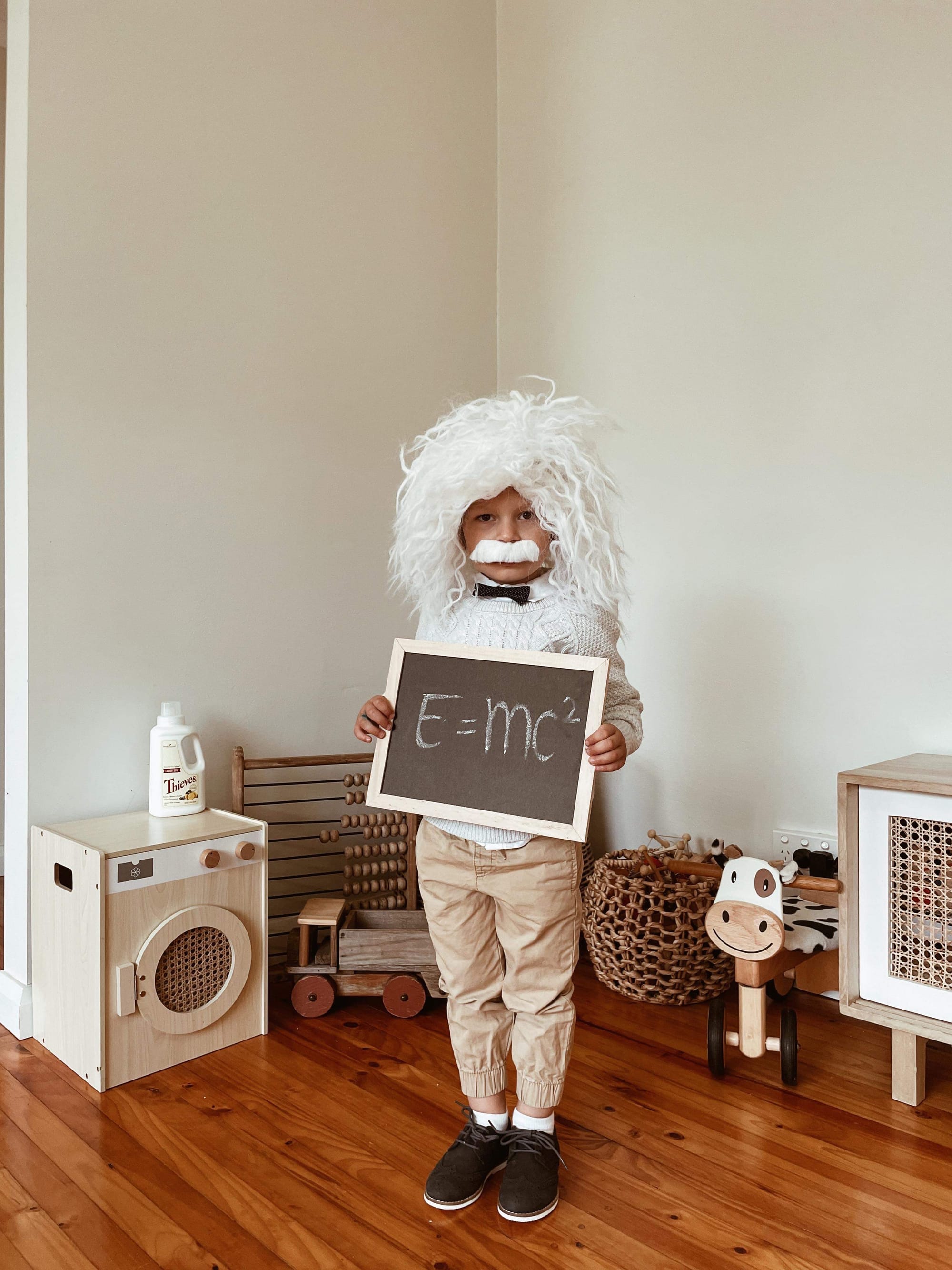 Loxton District Children’s Centre’s Finniss Norman as Albert Einstein from Little People Big Dreams.