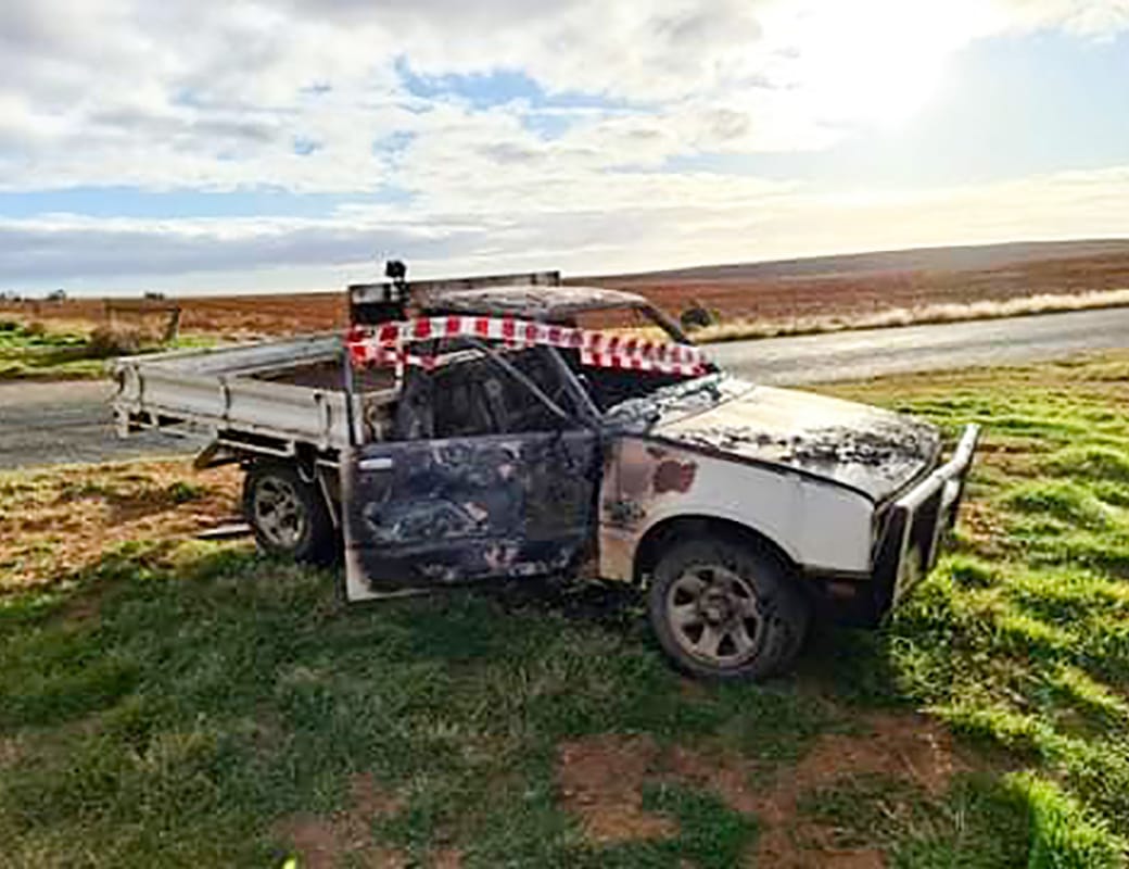 Stolen vehicle set alight by thieves