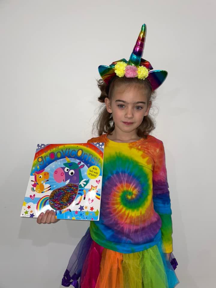 Loxton Lutheran School student Kira McCullough, 6, as the Groovicorn from We Are The Groovicorns.