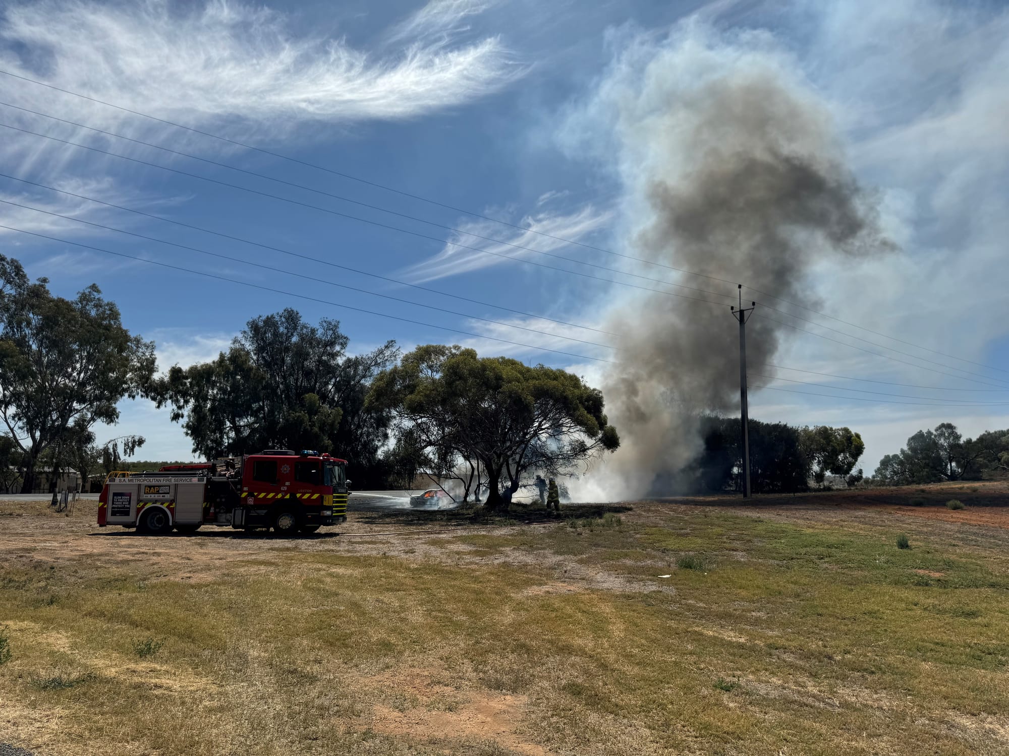 Firey collision at Loxton today