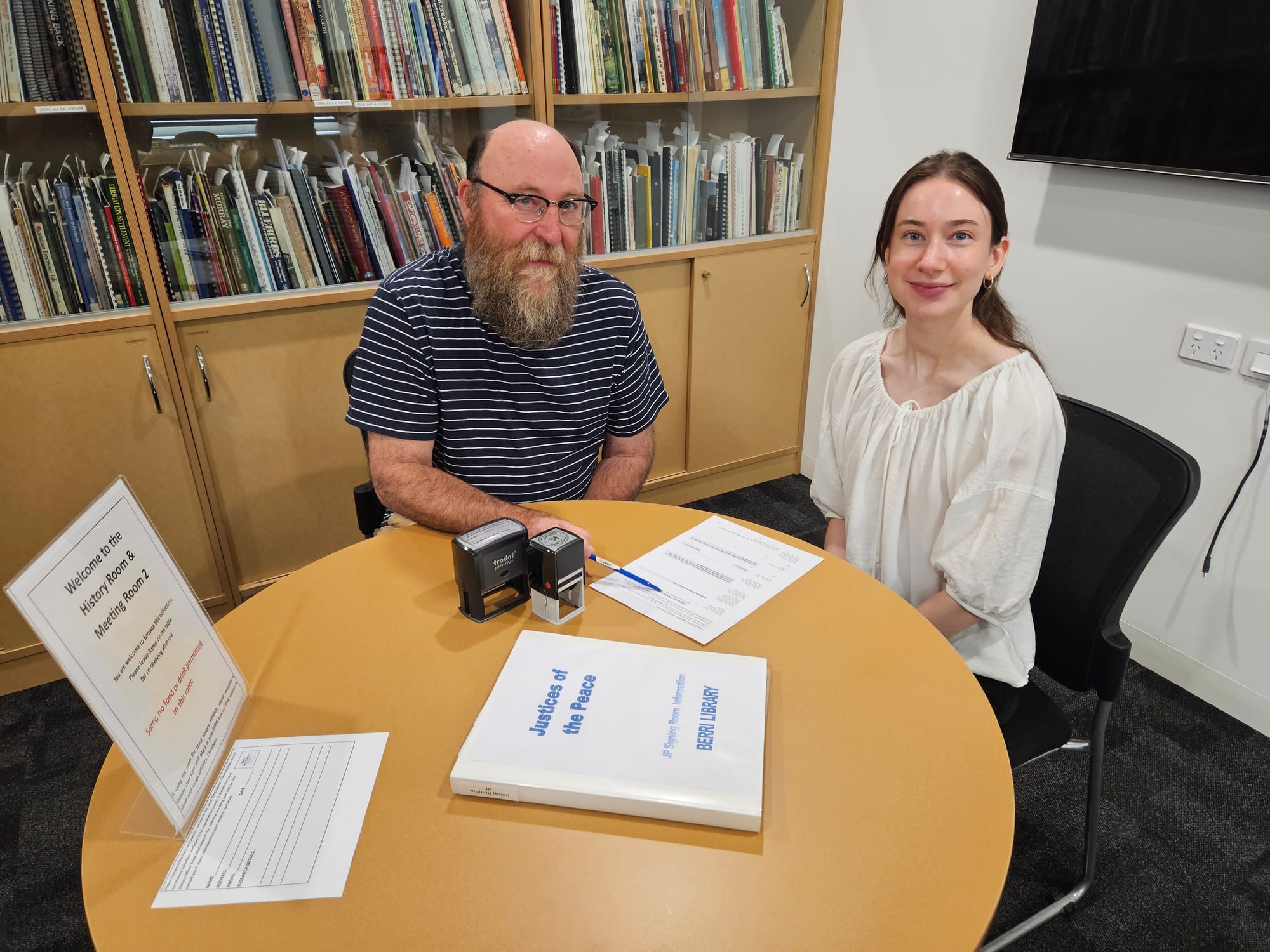 Local JPs available at Berri Signing Room