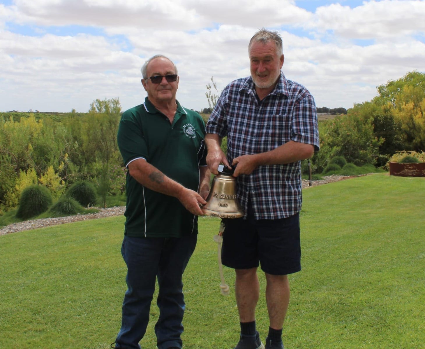 Hand-made bell crafted for Morgan’s PS Canally