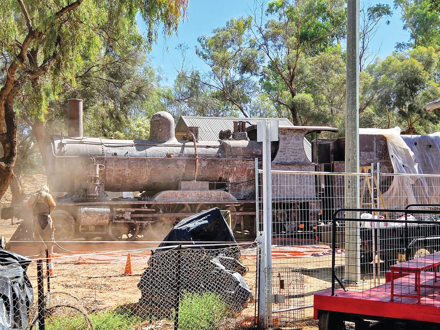 LHV begins major makeover of RX55 steam locomotive