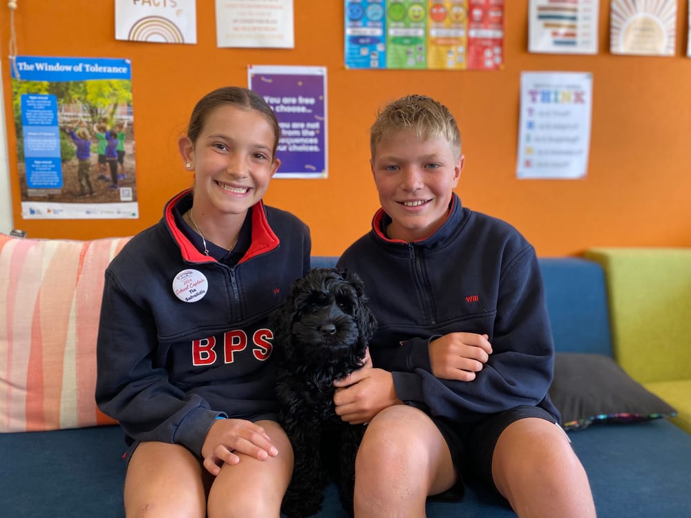 Sam to be friends fur-ever with Berri students post image