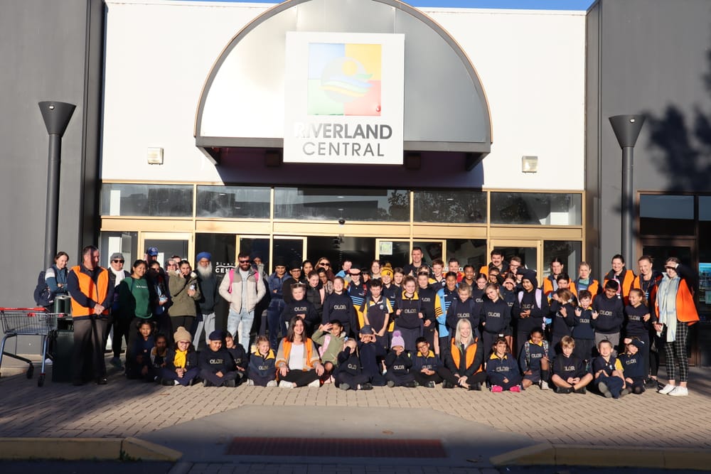 Students brave the cold for a safe walk to school post image