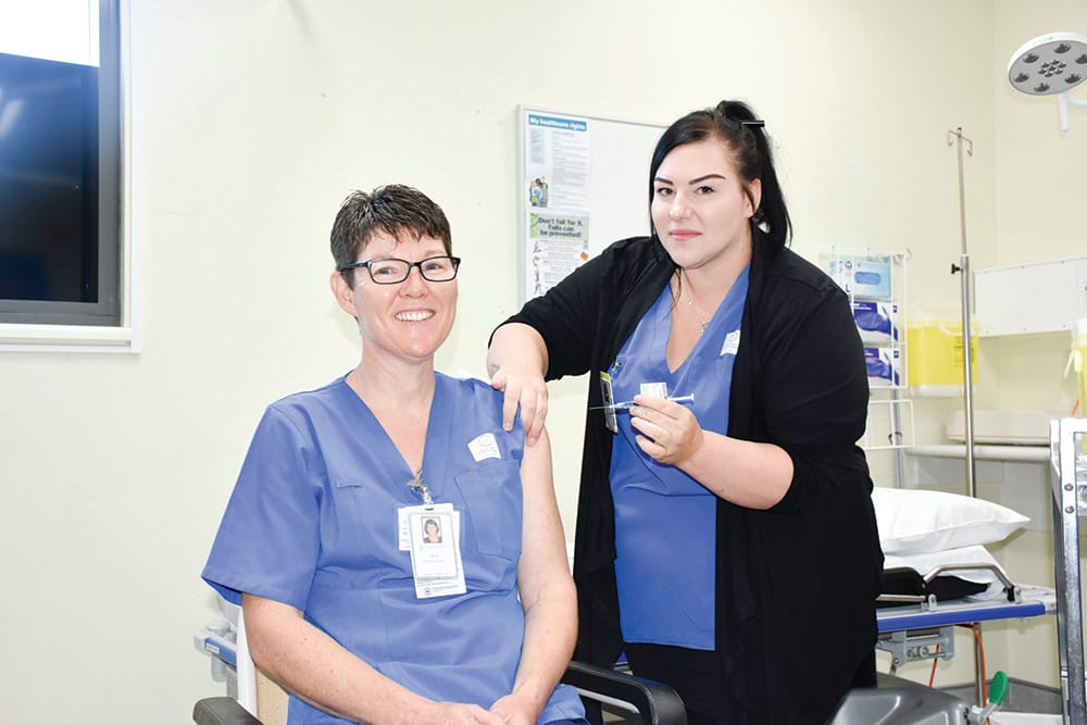 LINE UP: Local doctors start giving COVID jabs post image