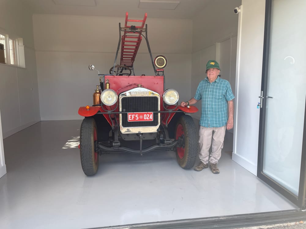 Town’s first fire truck finally returns home post image