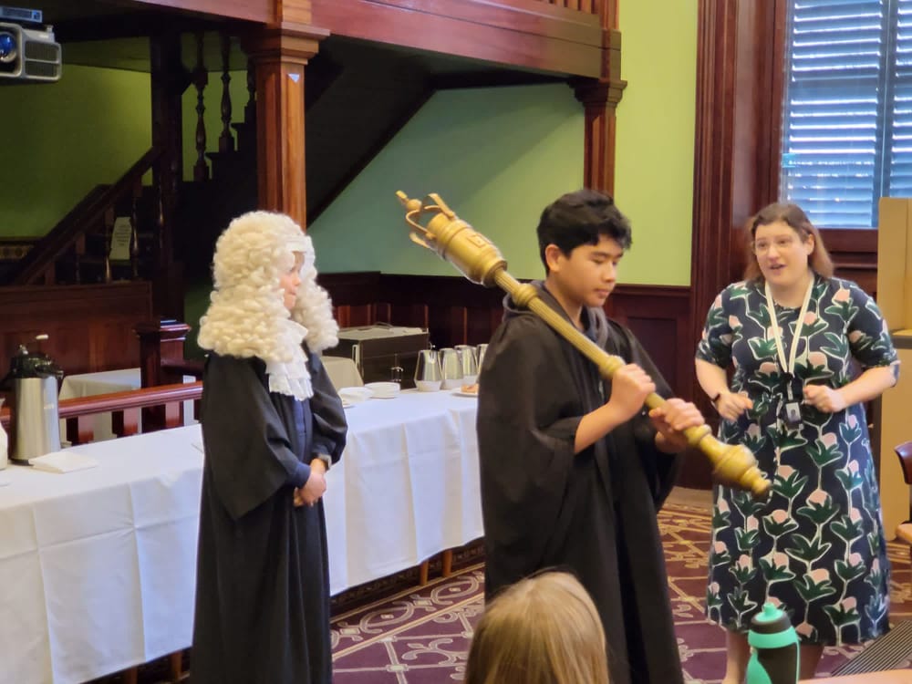 Renmark Primary School students playing politics in Adelaide post image