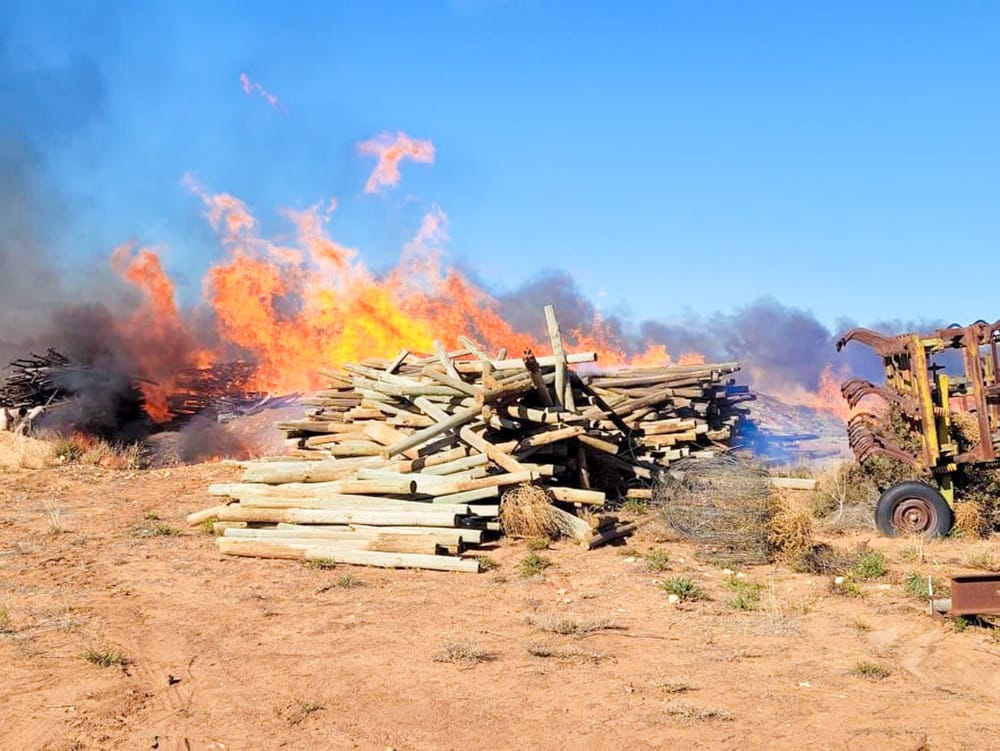 Permapine posts instensify grass fire post image