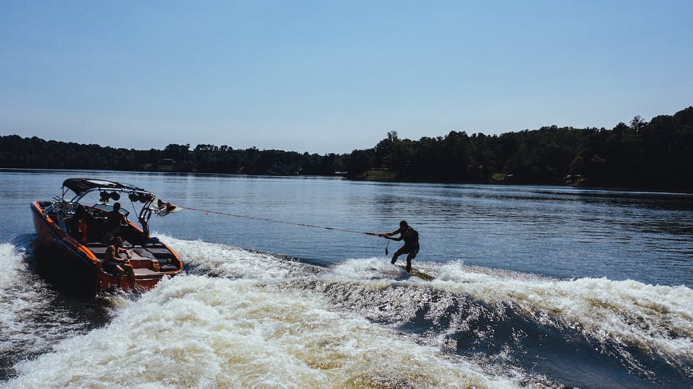 Skiers help the river roar post image