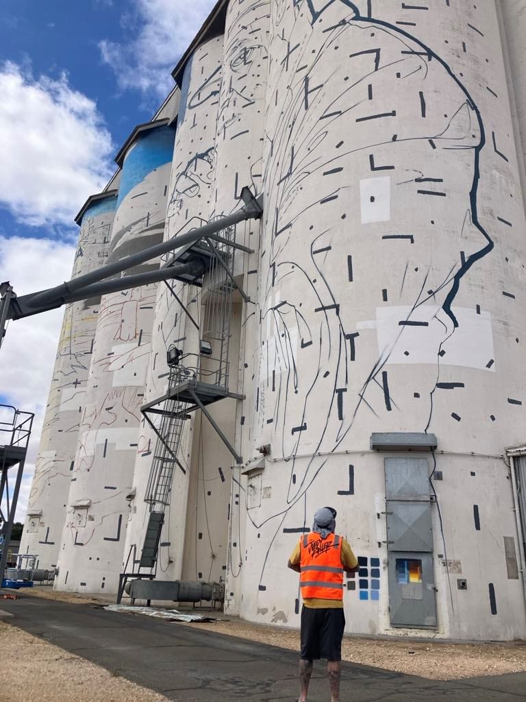 Lameroo silo painting begins ahead of Enliven fesitval post image