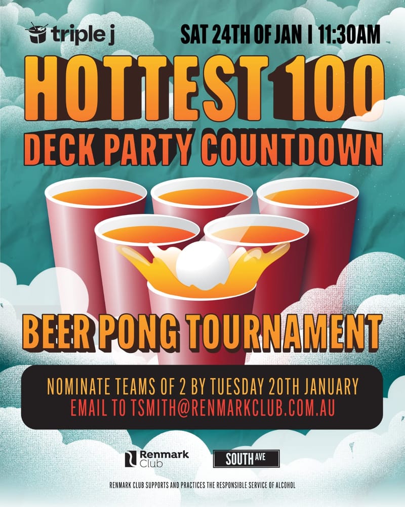 Renmark Club - Triple J Hottest 100 Party post image